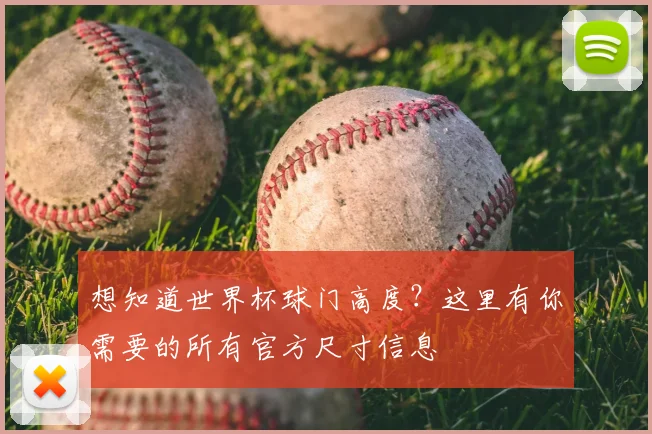 想知道世界杯球门高度？这里有你需要的所有官方尺寸信息